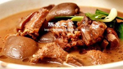 新會陳皮悶羊腩的做法與功效