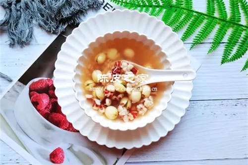 姜亮籽薏米蓮子橘子皮一起磨粉食用治什么