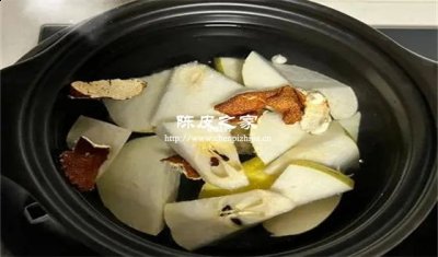 雪梨川貝陳皮燉冰糖的功效