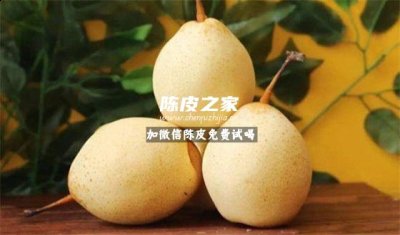 梨陳皮冰糖水的功效與作用