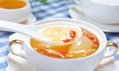 雪梨銀耳加陳皮煮水的功效