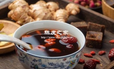 陳皮生姜紅糖水的作用與功效